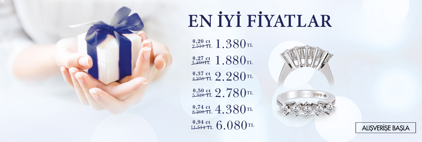 Blue Diamond Pırlanta, tektaş yüzük, küpe, kolye