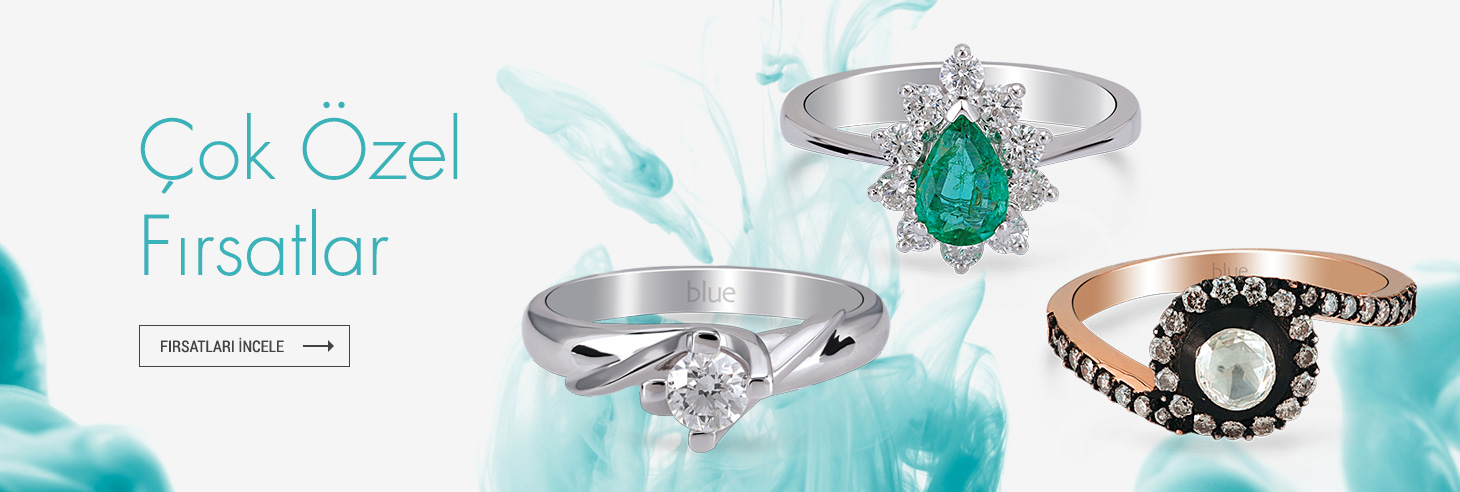 Bluediamond Pırlanta, tektaş yüzük, küpe, kolye