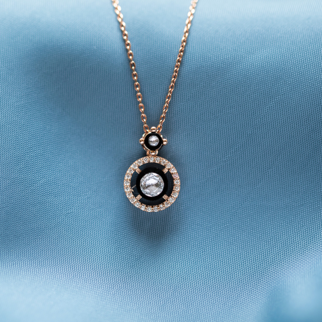 0,27 Karat Elmas Kolye / Blue Diamond