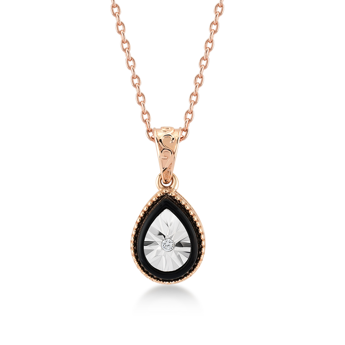 0,01 Karat Elmas Kolye / Blue Diamond