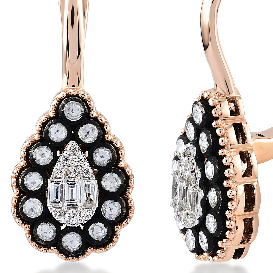 0,47 Karat Elmas Küpe / Blue Diamond