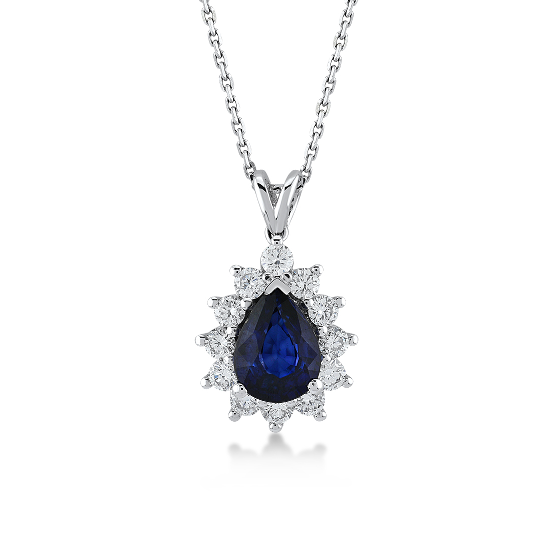 1,61 Karat Pırlanta Safir Kolye